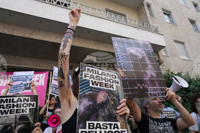 Italy Fashion Protest