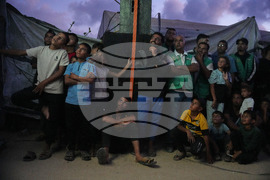 CORRECTION APTOPIX Palestinians Gaza WCup Soccer Reaction
