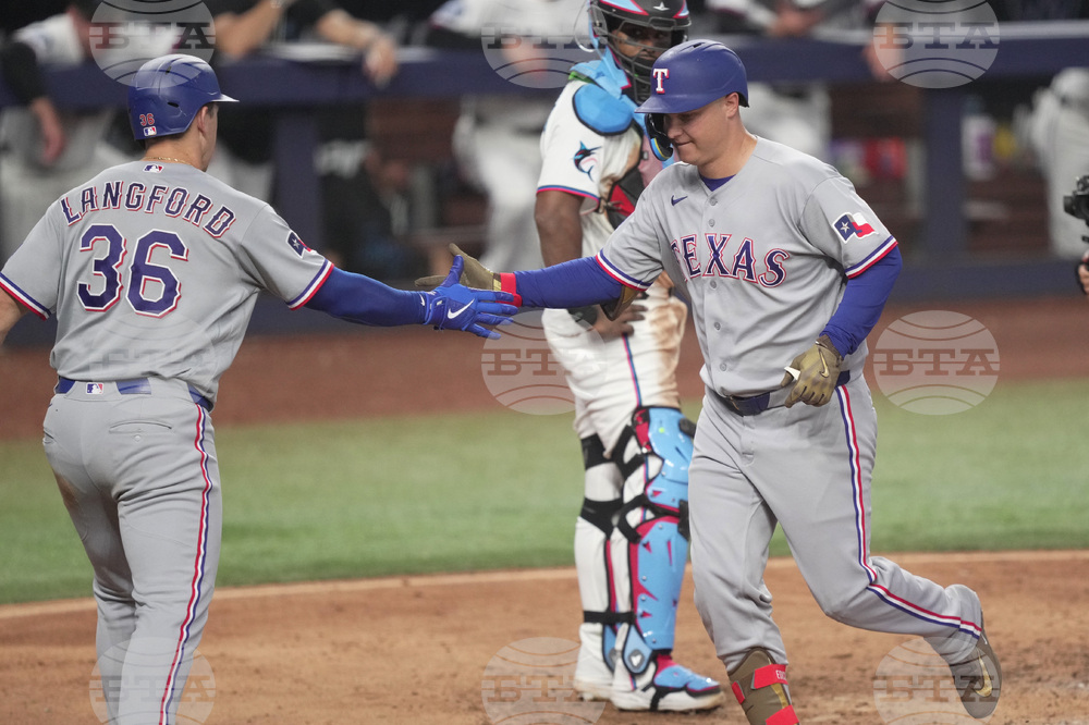 Rangers Marlins Baseball