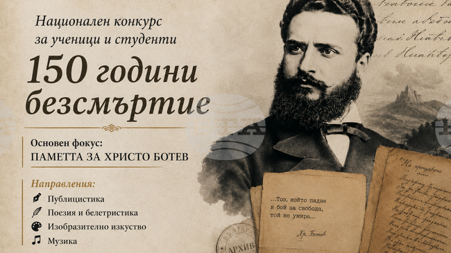 Национален конкурс за ученици и студенти „150 години безсмъртие“