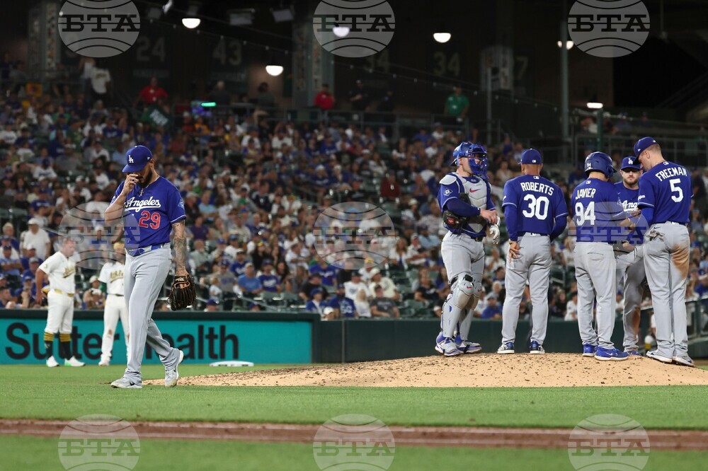 Dodgers Athletics Baseball