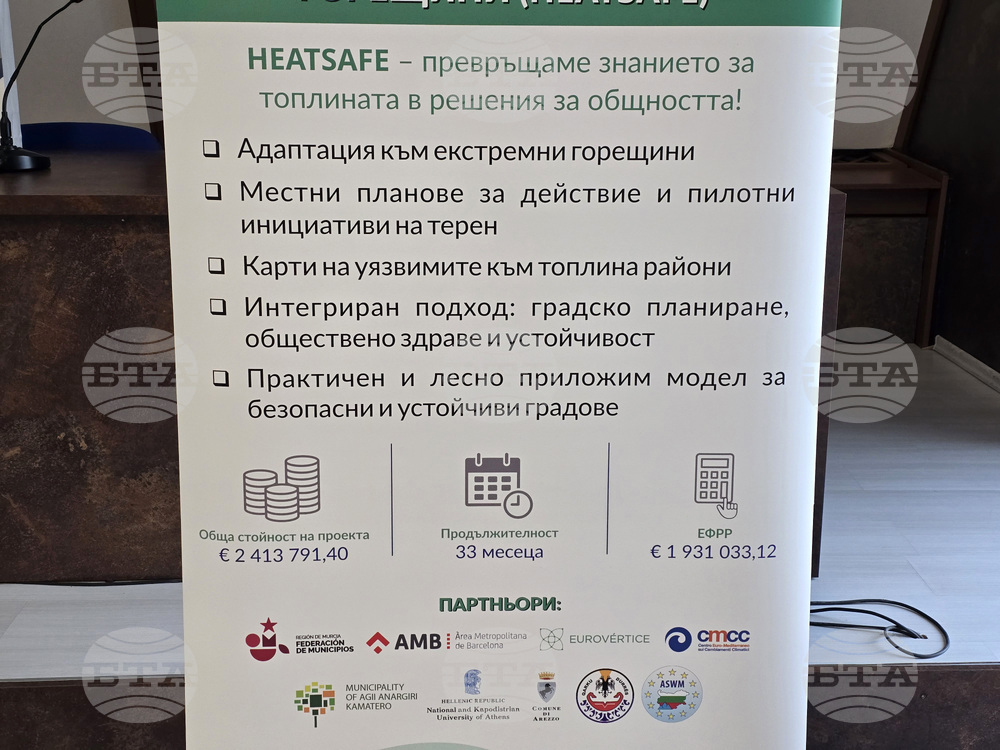 Благоевград - „Холистична рамка за околна среда и социална адаптация при екстремни горещини“ - проект - работна среща