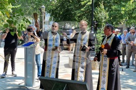 Румъния - Тулча - бюст-паметник на Стефан Караджа - откриване