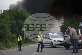 Завод за третиране на отпадъци - пожар