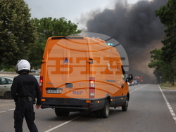 Завод за третиране на отпадъци - пожар
