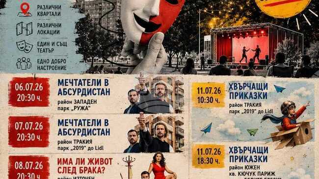 Предстои осмото издание на фестивала „Включи квартала – театър в парка“ в Пловдив 