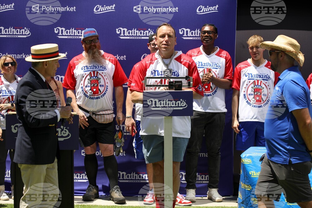 Nathan's Famous Hot Dog Eating Contest Weigh-In Ceremony
