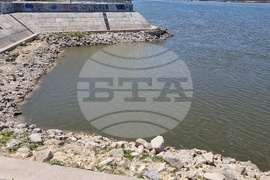 Русе - река Дунав - ниско ниво
