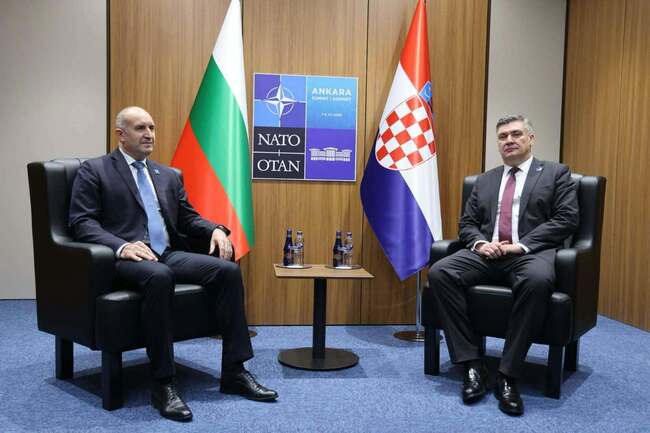 Bulgarian PM Radev, Croatian President Milanovic Discuss Bilateral Security, Defence Cooperation at NATO Summit