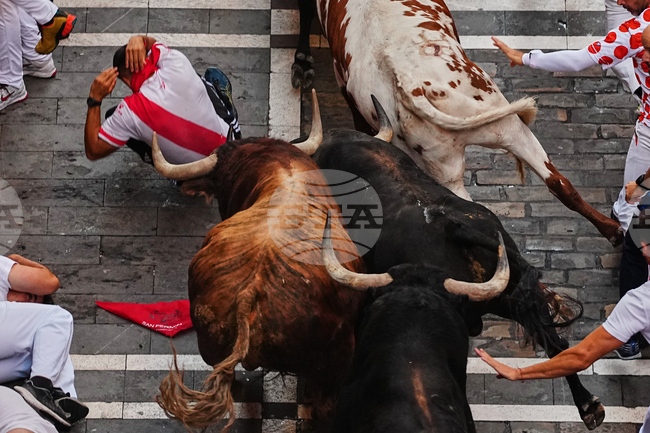 APTOPIX Spain Running of the Bulls