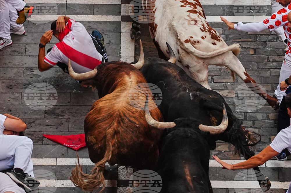 APTOPIX Spain Running of the Bulls