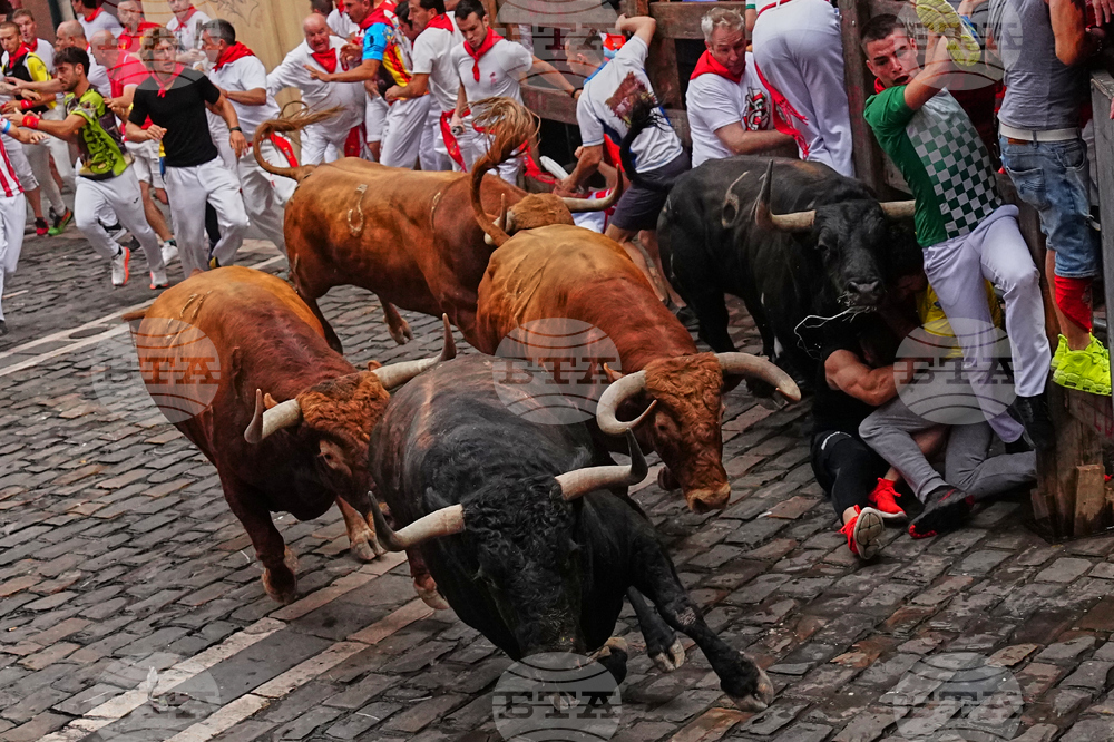 APTOPIX Spain Running of the Bulls