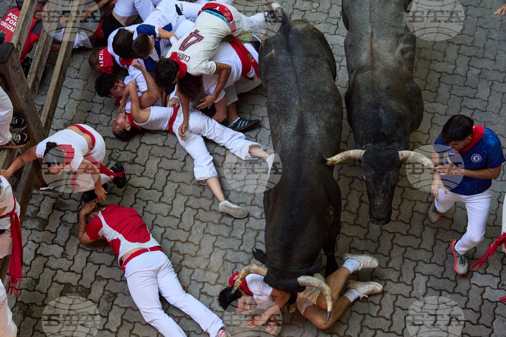 APTOPIX Spain Running of the Bulls