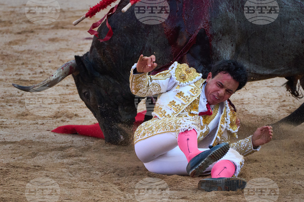 APTOPIX Spain Running of the Bulls