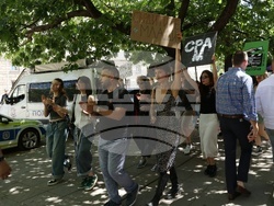 Национална академия за театрално и филмово изкуство - студенти - протест