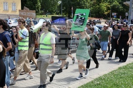 Национална академия за театрално и филмово изкуство - студенти - протест