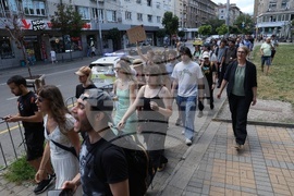 Национална академия за театрално и филмово изкуство - студенти - протест