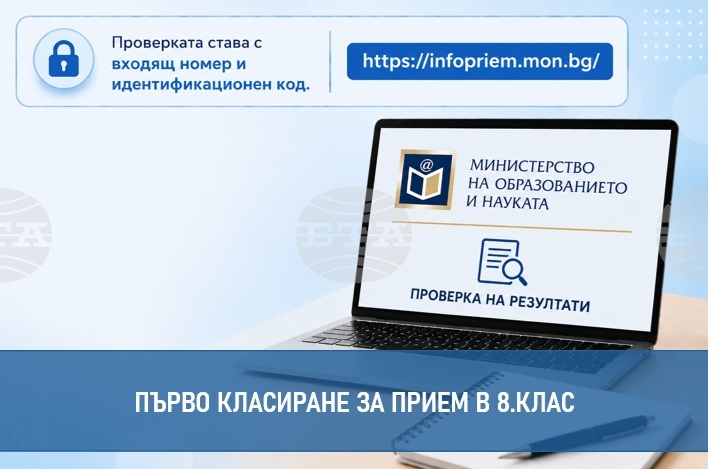 Общо 9987 кандидат-гимназисти са класирани на първия етап от приема в гимназиите от осми клас в София
