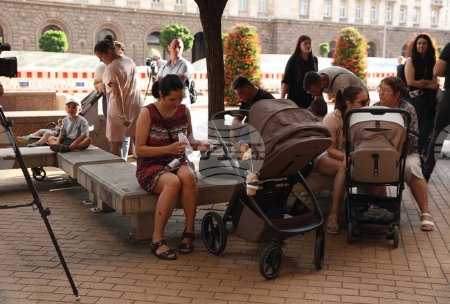 Приключи протестът на родителите под надслов „Майчинството не е милостиня“ пред Министерския съвет 