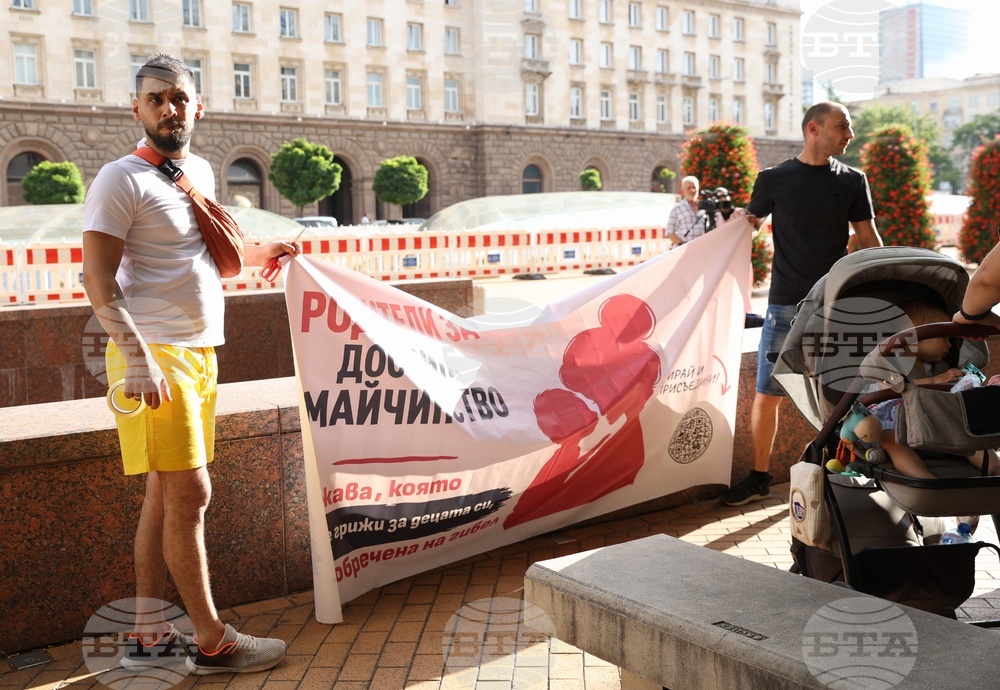 Министерски съвет - майчинство - протест