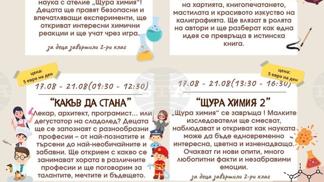 Русенската библиотека обяви инициатива за малките читатели и програма за летните детски ателиета през август