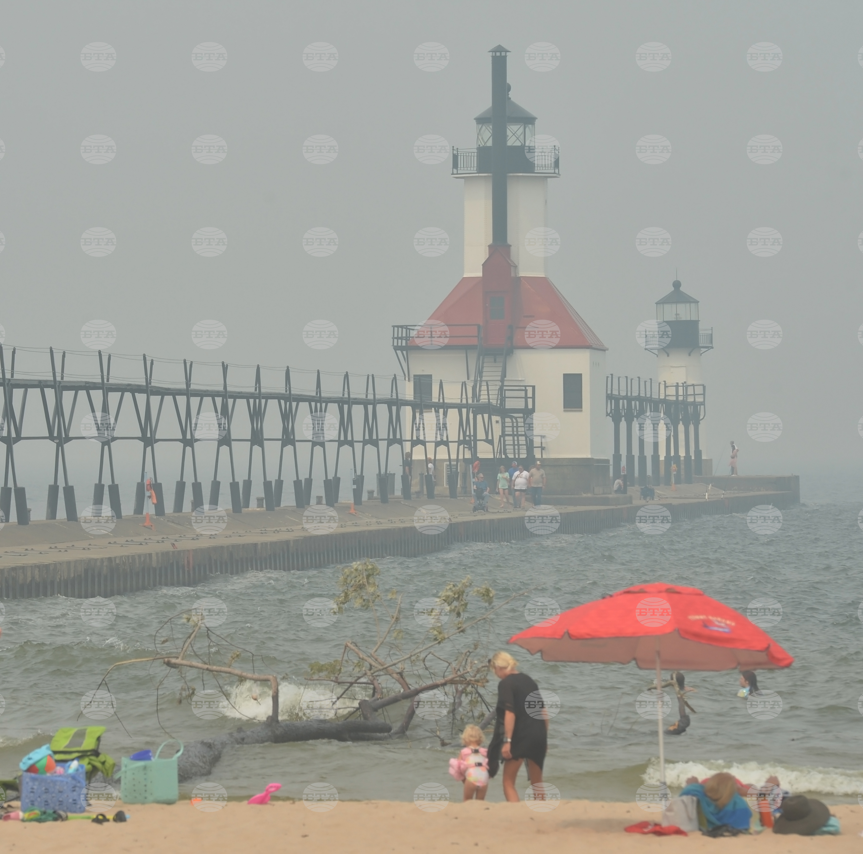 Michigan Climate Wildfires Smoke