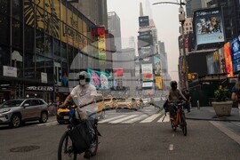 New York Climate Wildfires Smoke
