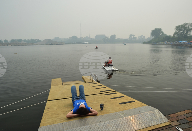 Michigan Cardboard Boat Race Climate Wildfire Smoke
