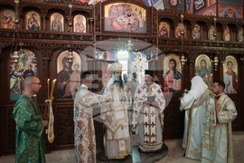 Патриарх Даниил - храм „Св. пророк Илия“ - литургия