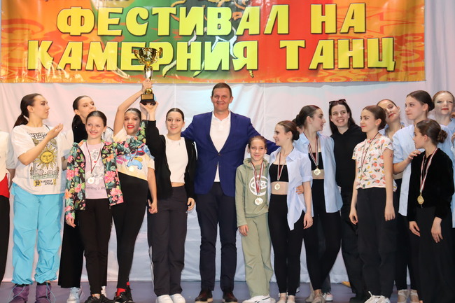Община Хасково: Танцьорите от Национално училище за музикално и сценично изкуство „Проф. Панчо Владигеров“ Бургас спечелиха Купата на кмета на XX Национален фестивал на камерния танц Хасково 2023 година.
