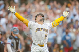 Marlins Brewers Baseball