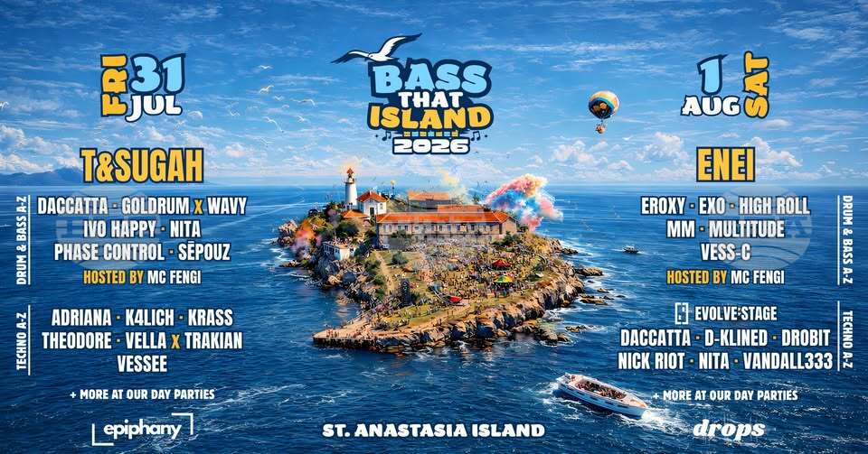 Bass That Island се завръща на остров Света Анастасия с две сцени и международна програма за електронна музика