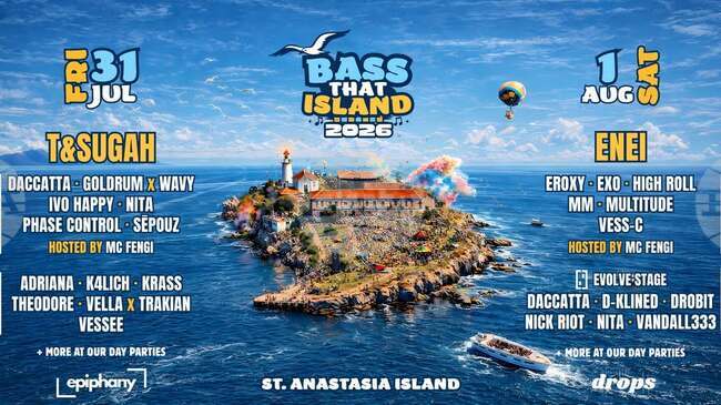 Bass That Island се завръща на остров Света Анастасия с две сцени и международна програма за електронна музика
