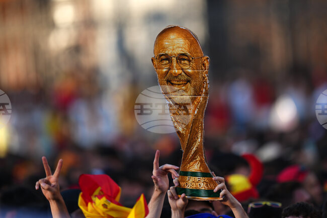 APTOPIX Spain WCup Soccer Celebration