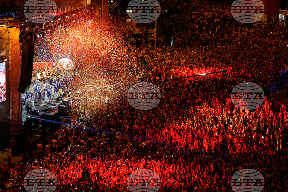 Spain WCup Soccer Celebration