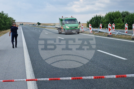 Карнобат - автомагистрала „Тракия“ - повторен оглед на мястото на катастрофата с товарен камион