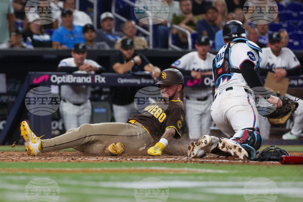CORRECTION Padres Marlins Baseball