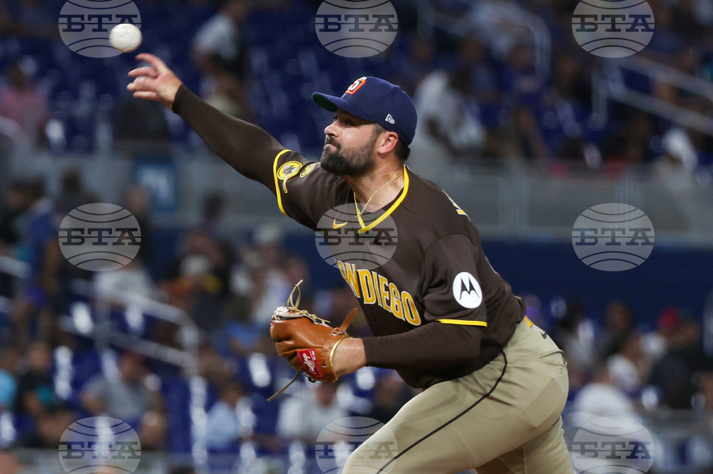 CORRECTION Padres Marlins Baseball