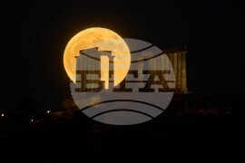 APTOPIX Greece Full Moon