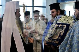 Летище „Васил Левски“ - чудотворна икона - посрещане
