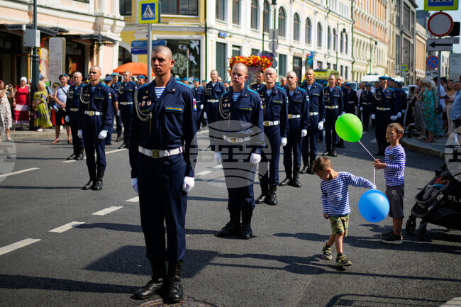 APTOPIX Russia Paratroopers Day