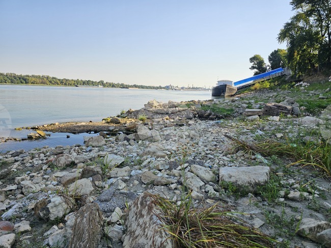 Many Vessels Waiting to Pass Critical Danube Sections, Some Grounded Outside Navigation Channel