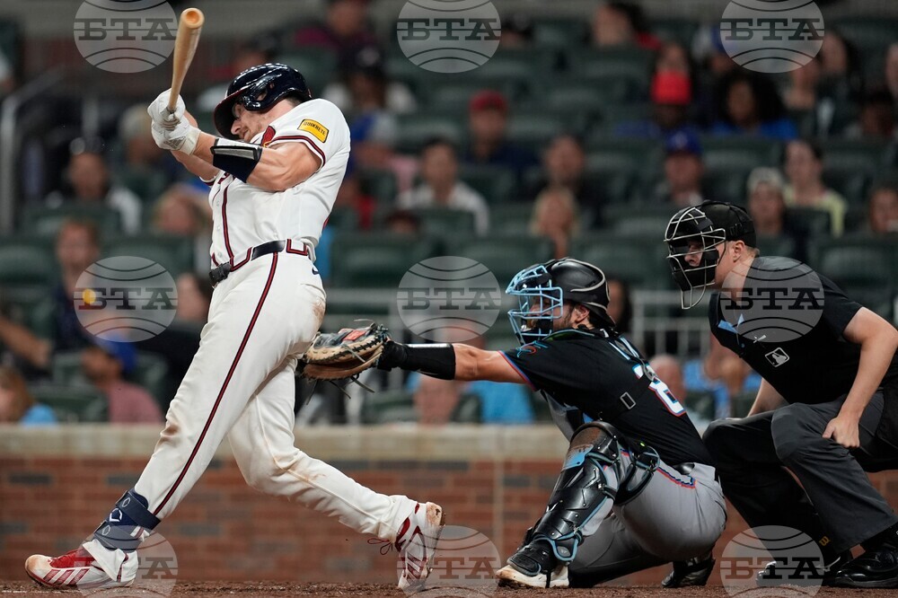Marlins Braves Baseball