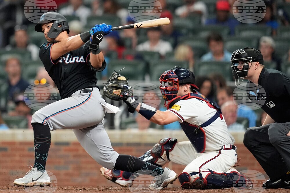Marlins Braves Baseball