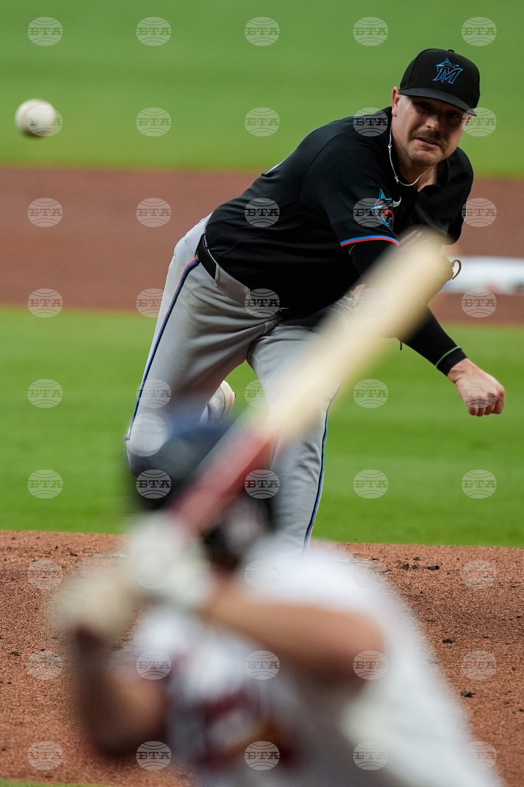 Marlins Braves Baseball
