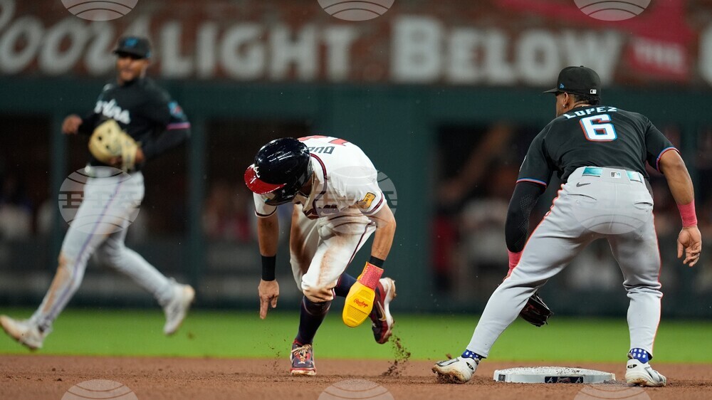 Marlins Braves Baseball