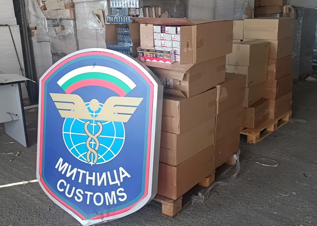 Агенция „Митници“: Над 200 000 къса цигари задържаха митнически служите на ТД Митница Русе