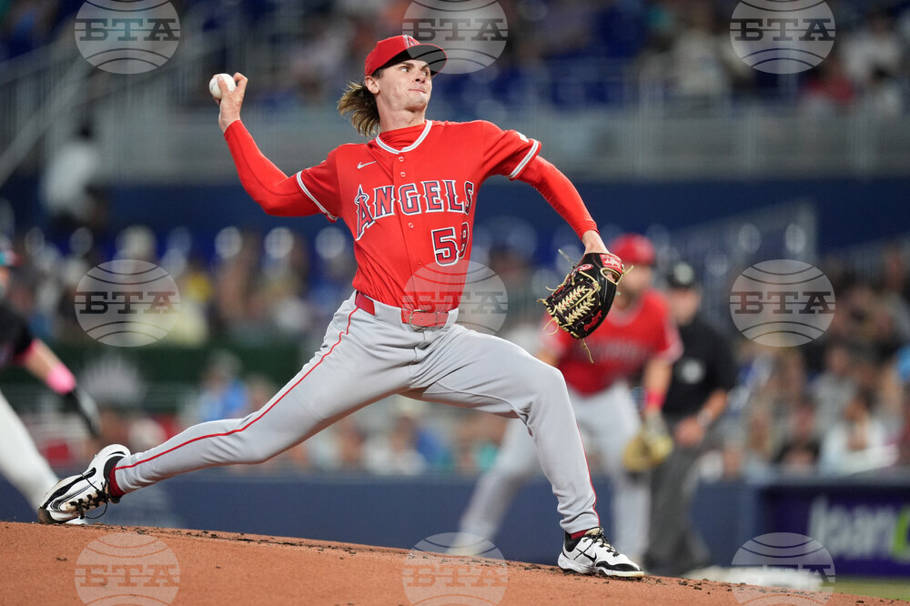 Angels Marlins Baseball