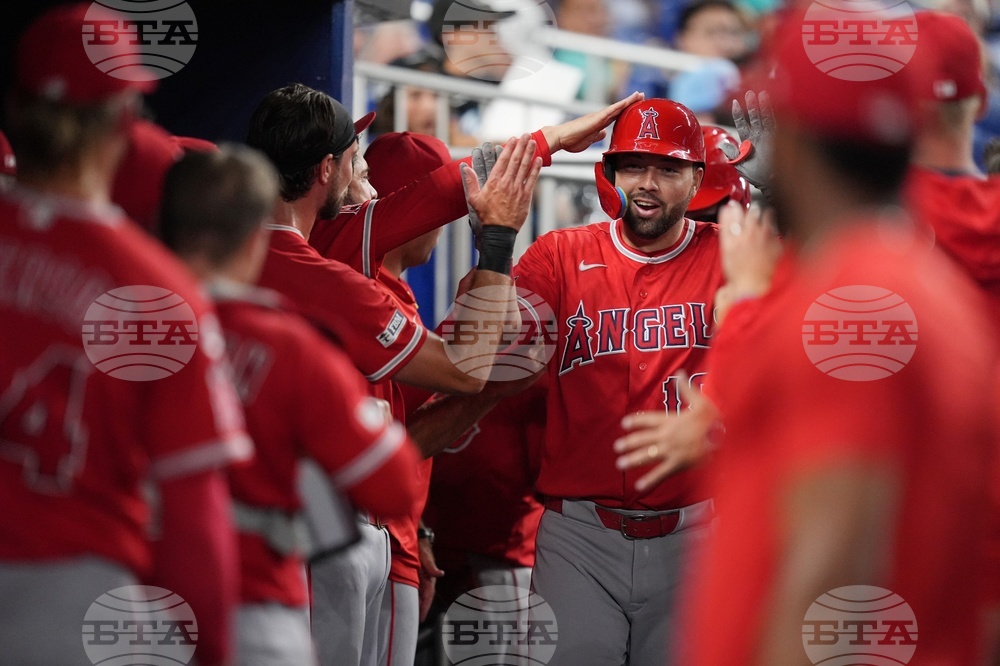 Angels Marlins Baseball