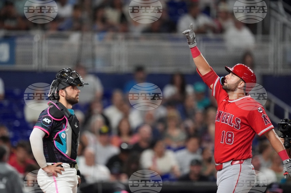 Angels Marlins Baseball
